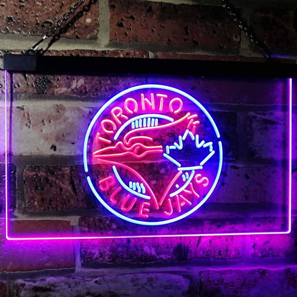 Toronto Blue Jays Logo Dual LED Neon Light Sign